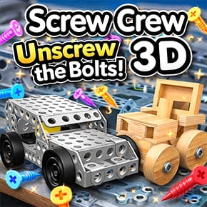 Screw Crew 3D: Unscrew the Bolts!